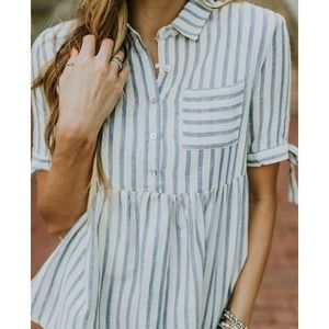 Babydoll Striped Top
